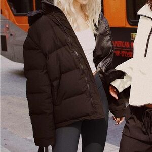 Princess Polly Dream Puff Technical Puffer Jacket Black